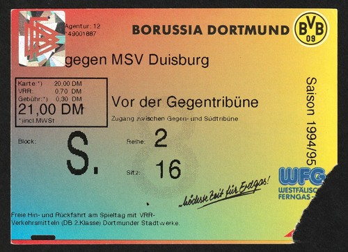 Ticket 1994 borussia - |,