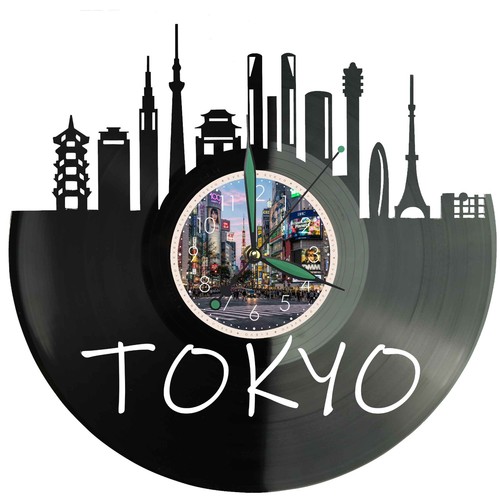 Tokio wanduhr skyline - tokio,