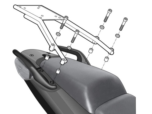 Shad top box rack rear - top, case
