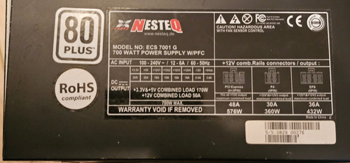 Nesteq netzteil 700w - netzteil,