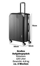 Hartschalenkoffer Biz XXL Urlaub Reisen Koffer;"50 x 32 x 75 cm / 120 L Vol."