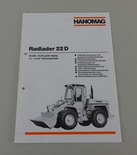 Prospekt / Broschüre Hanomag Radlader 22 D Stand 04/1985