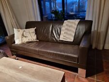 Ledersofa aus dunkelbraunem Echtleder Gesamtlänge 190 Höhe 85 cm Nur  ABHOLUNG 