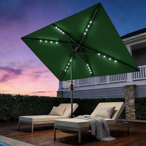Gartenschirm rechteckig led - +,