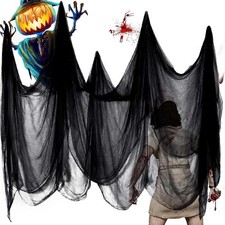 Gruseliger Stoff Gruseliges Käsetuch,215x500cm Halloween Deko Gruselig Vorhang