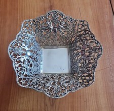 Durchbruchschale 800er Silber Italien  ☆Putti☆Rocaillen☆Tritonen 306 Gramm TOP