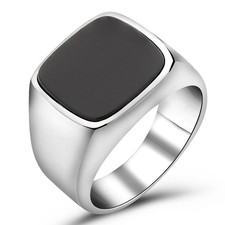 Siegelring Onyx Stein Schwarz