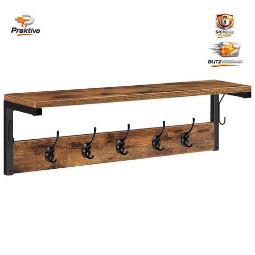 Wandgarderobe mit haken - haken, und