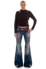 Comycom Damen Jeans Schlaghose