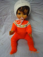 Alte Sprechpuppe m. Schnuller Nr.  60/20. Im Buchstaben L ein schräg liegendes B