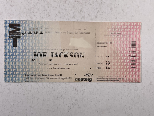 Joe jackson komplette ticket - jackson,