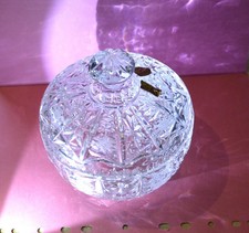 Bleikristall Schale mit Deckel