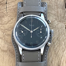 [244] HANHART 417 Bundeswehr Chronograph - "SERVICED in 2025" - 1er von ca. 1000