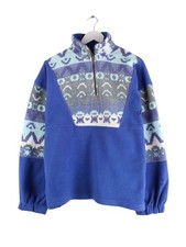 Chiemsee 90s Vintage Half Zip Fleece Jacke Blau XL Herren