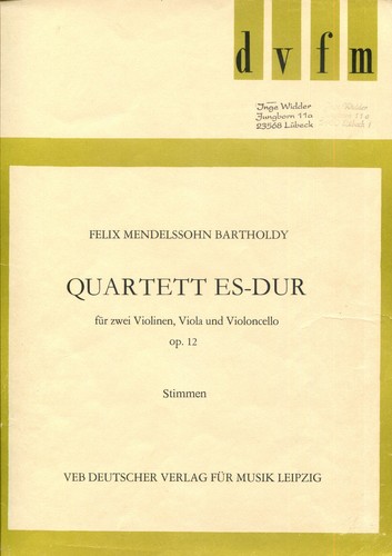 Mendelssohn bartholdy - f.,