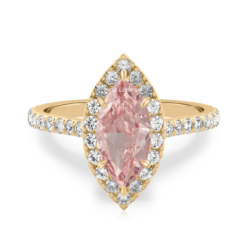 14k gelbgold lab grown - gelbgold, ring