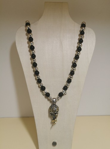 Handgemachte halskette onyx - halskette,