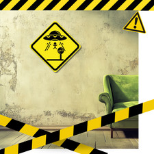 Metallbild Schild Metallwand