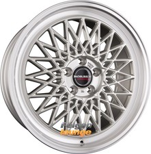 4x BORBET B Silver Rim Polished 7x17 ET20 4x108 Alufelgen 17 Zoll