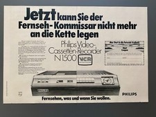 Philips Video-Cassetten-Recorder N1500 1972 Vintage Ad Werbung Reklame