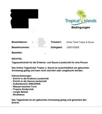 Tropical Island Ticket inkl. Sauna