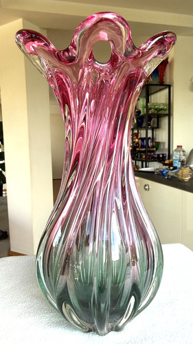 Große schwere glas vase - große,