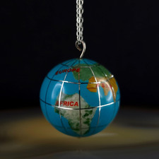 Anhänger Silber Sterling Edelstein Globus Kugel - attraktiv & ausgefallen
