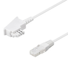 DSL Router Kabel 0,5m für FritzBox EasyBox Speedport TAE Telefon Dose Modem weiß