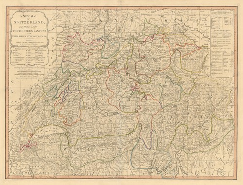 Eine neue karte der - der, schweiz