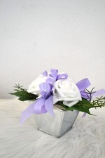 Tischdeko weiß flieder