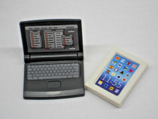 Laptop und Tablet + 2 Teile + Computer + Zubehör für Büro Wohnen Möbel Playmobil