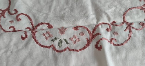 Tischdecke oval damast - damast, weiß