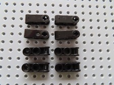 Lego 8 x Achs Pin Verbinder 3L 3-fach Kreuzloch 42003 schwarz
