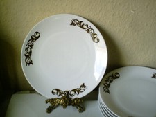 ein !!! Scherzer Bavaria Speiseteller, Weiß/Braun/Gold, 24cm, Gebraucht,Top