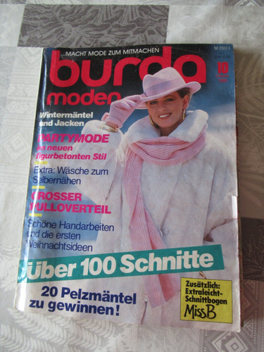 Burda moden heft - 10/1986, mit