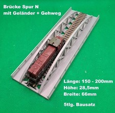 Brücke Spur N  - 150mm - 200mm - 5tlg. Bausatz - 3D Druck PLA - 4 Farben (23)