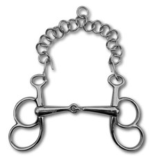 Postkandare Edelstahl gebrochen mit Kinnkette ein Stück