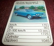 Quartett Auto Einzelkarte