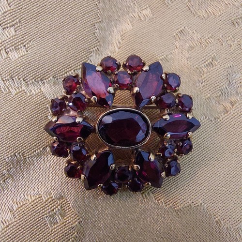 Brosche granat antik - brosche,