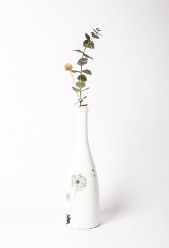 Flaschenvase pusteblume - flaschenvase,