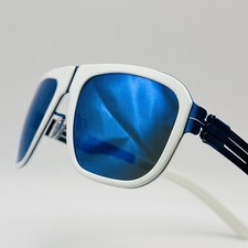 IC Berlin Sonnenbrille Damen Herren eckig blau weiß Mod. M8 pappelplatz NEU