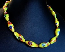 Vintage Millefiori Halskette\Glas Millefiori\Vintage\venezianische Perlen\millefiori