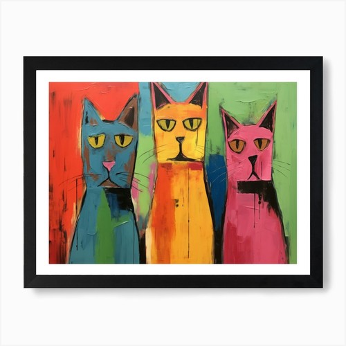 Drei katzen kunstdruck - 15,