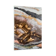 Wandbilder 50x70cm Glasbild Abstraktion Marmor Textur Klein Bilder Art Wanddeko