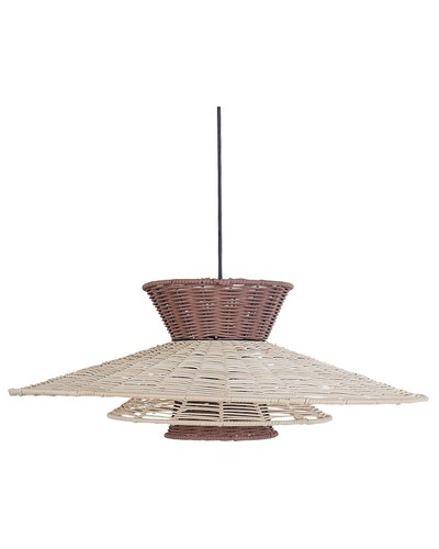 Hängelampe aus rattan braun - aus,
