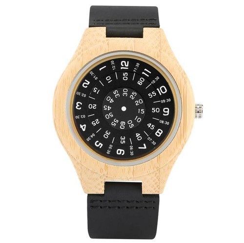 Moderne herrenuhr natur holz - herrenuhr,