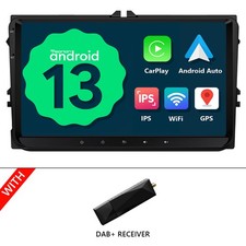 DAB+ Autoradio Android 13 CarPlay GPS Für VW GOLF 5 6 Touran Passat Caddy Tiguan