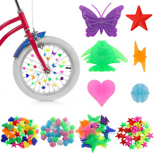 Bunte Speichenclips & Perlen für Kinderfahrräder - 360 Stück Deko-Set
