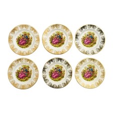 6 x Vintage Porzellan Teller - 16 cm unmarkiert