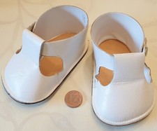 ZAPF COLETTE PUPPENSCHUHE BABYSCHUHE SCHUHE WEISS DRUCKKNOPF